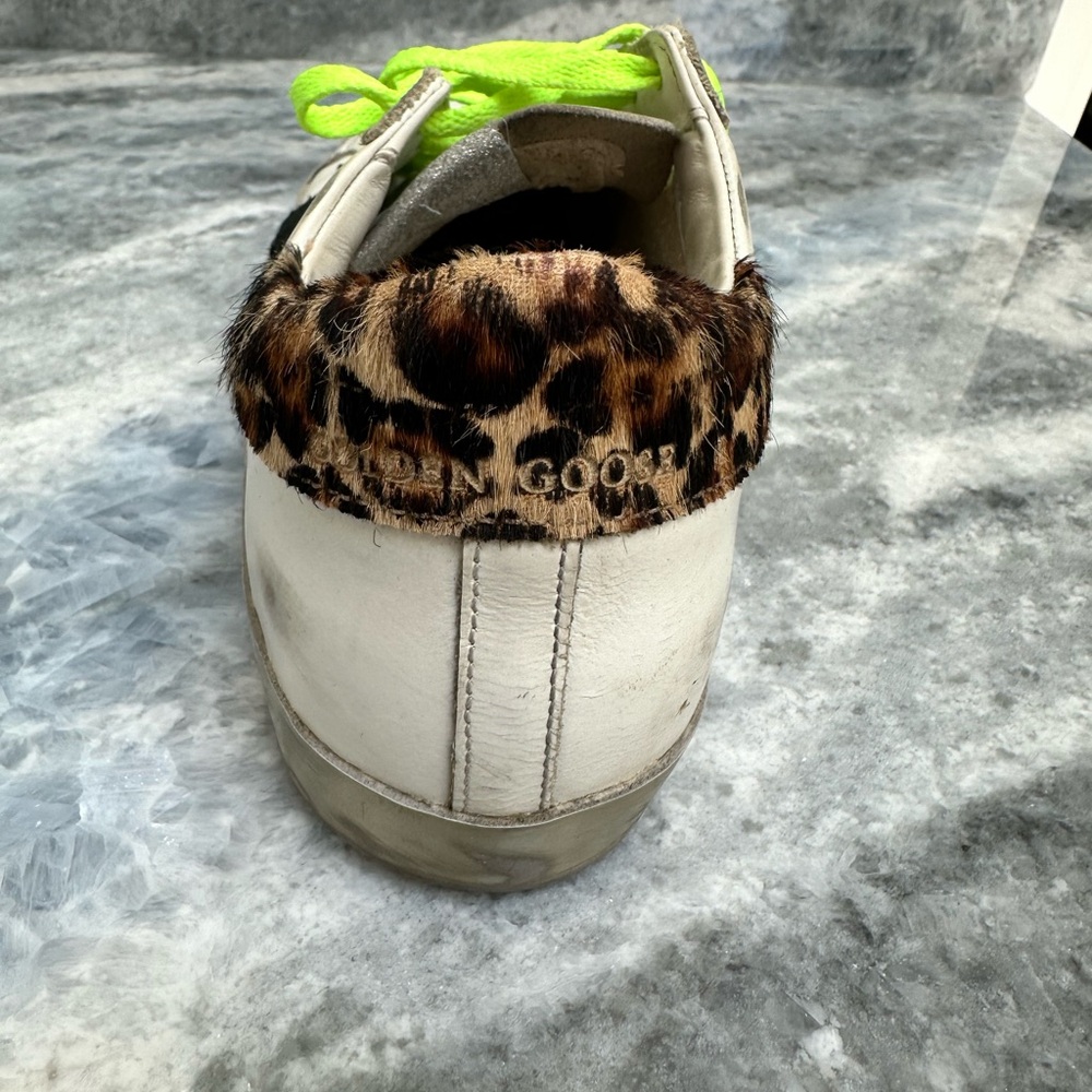 Golden Goose Super-Star White and Black Women’s Sneakers - Picture 3 of 9